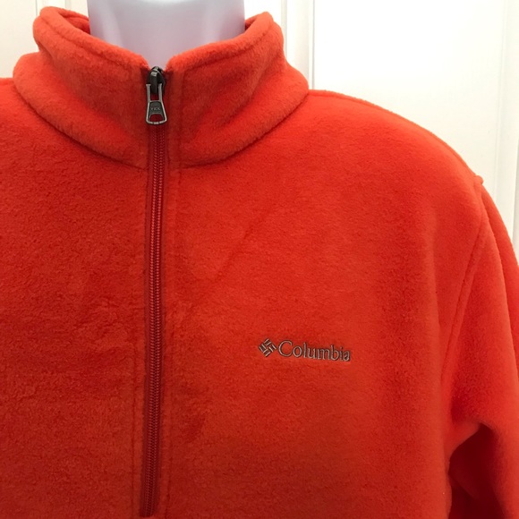 Columbia Other - NEW-COLUMBIA Orange Fleece 1/2 Zip Pullover XXL